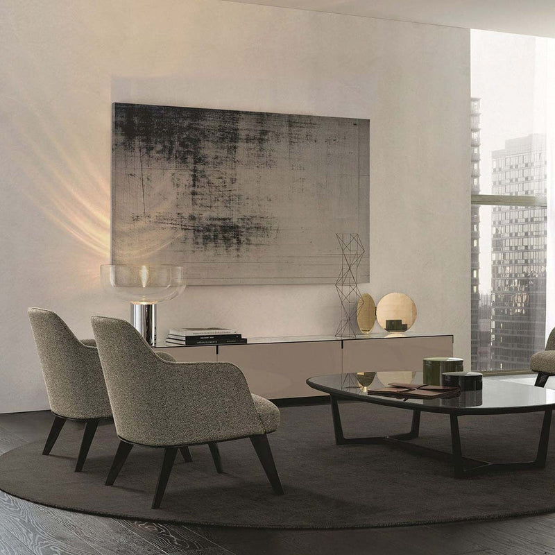 Aella 1968 T bordlampe - Gunmetal/Røykfarget glass-Bordlamper-Leucos-LF-0008697-Lightup.no