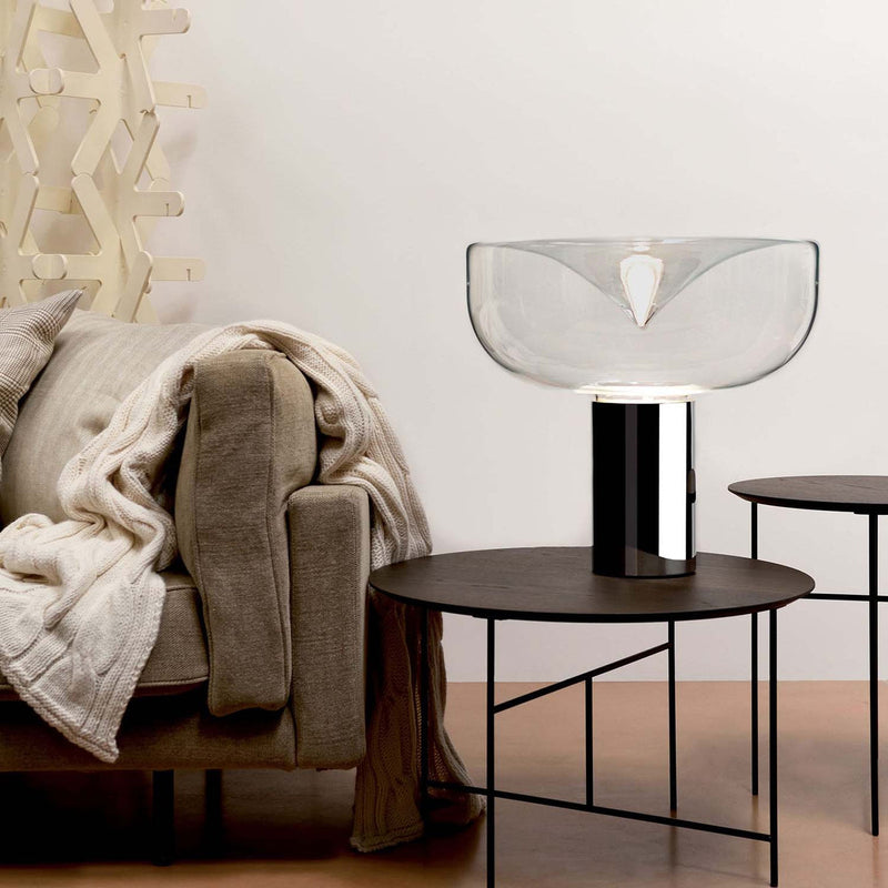 Aella 1968 T bordlampe - Gunmetal/Røykfarget glass-Bordlamper-Leucos-LF-0008697-Lightup.no