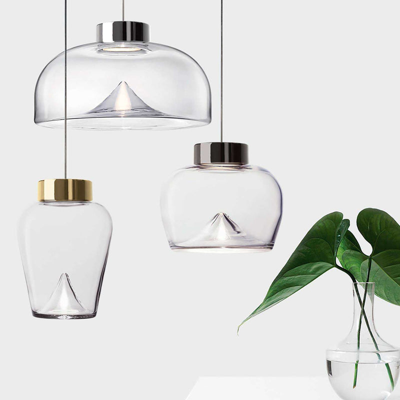 Aella Bold S takpendel - Krom/Klart glass-Takpendler-Leucos-LF-0008835-Lightup.no