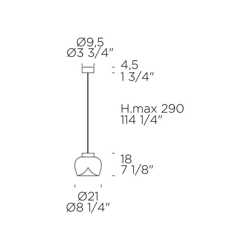 Aella Bold S takpendel - Krom/Klart glass-Takpendler-Leucos-LF-0008835-Lightup.no