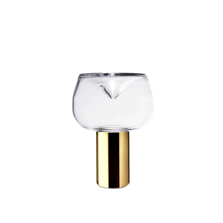 Aella Bold T bordlampe - Gullfarget/Klart glass-Bordlamper-Leucos-LF-0008807-Lightup.no