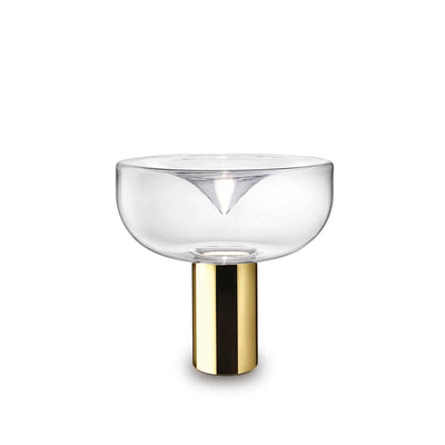 Aella Mini T 30 bordlampe - Gullfarget/Klart glass-Bordlamper-Leucos-LF-0008731-Lightup.no