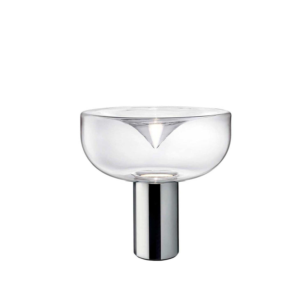Aella Mini T 30 bordlampe - Krom/Klart glass-Bordlamper-Leucos-LF-0008713-Lightup.no