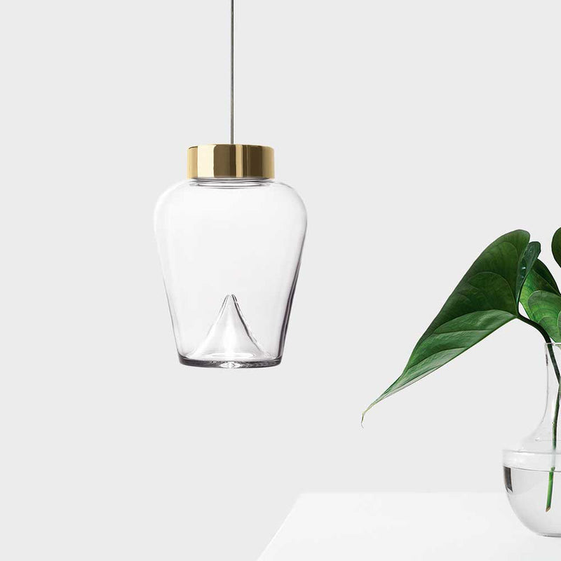Aella Thin S takpendel - Gullfarget/Klart glass-Takpendler-Leucos-LF-0008893-Lightup.no
