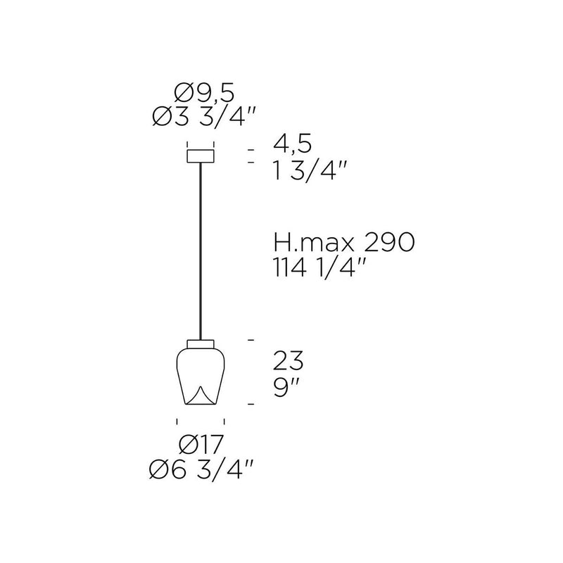 Aella Thin S takpendel - Gullfarget/Klart glass-Takpendler-Leucos-LF-0008893-Lightup.no