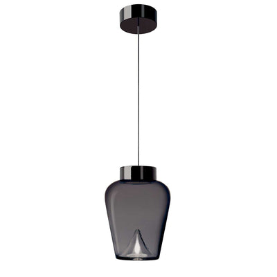 Aella Thin S takpendel - Gunmetal/Røykfarget glass-Takpendler-Leucos-LF-0008943-Lightup.no