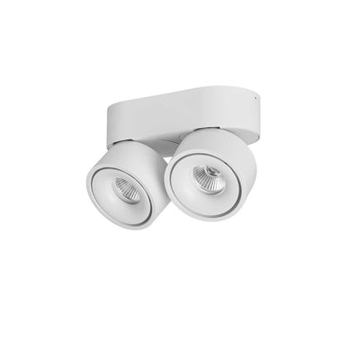 Aim Spot Double Tak/Veggspot 2x13W dimbar 2700k - Hvit-Taklamper-LOOM Design-LF-MJ-2082W-Lightup.no