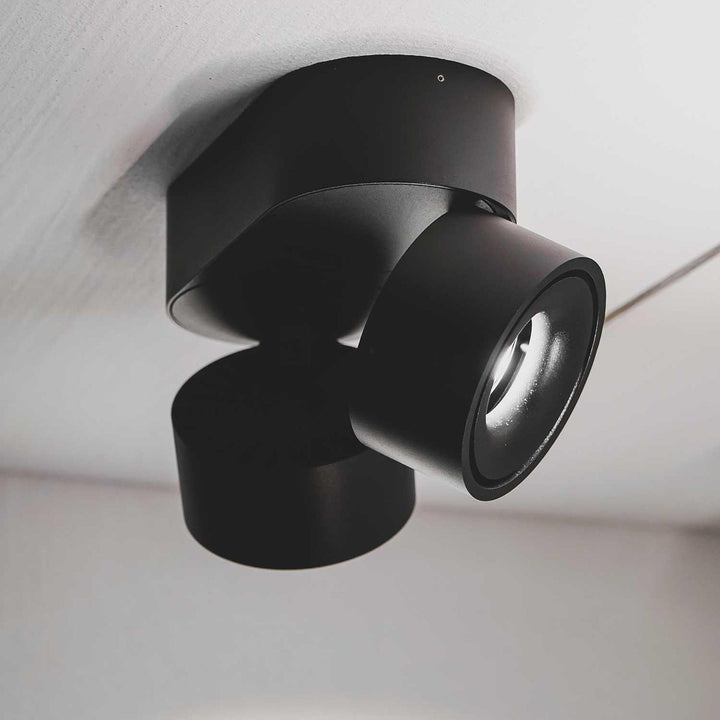 Aim Spot Double Tak/Veggspot 2x13W dimbar 2700k - Svart-Taklamper-LOOM Design-Svart-LF-MJ-2082B-Lightup.no