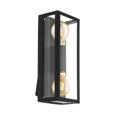Alamonte vegglampe utendørs IP44 - Svart-Utebelysning vegg veggskjold-Eglo-98273-Lightup.no