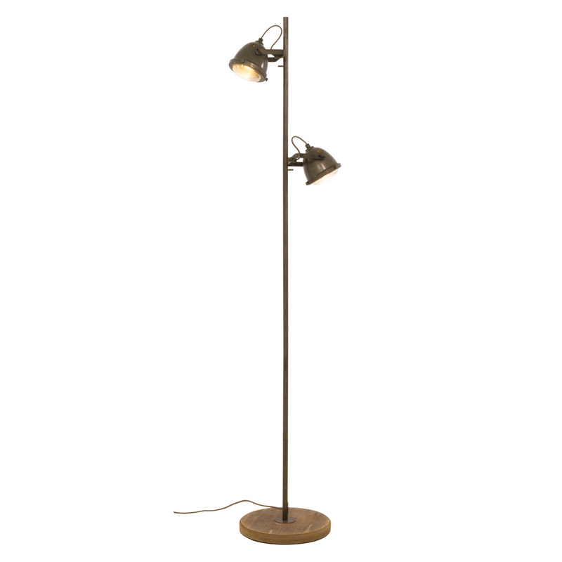 Alaska Gulvlampe - Jerngrå/tre-Gulvlamper-Aneta Lighting-69904-94-Lightup.no