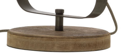 Alaska bord/vegglampe - Jerngrå/tre-Bordlamper-Aneta Lighting-68904-94-Lightup.no