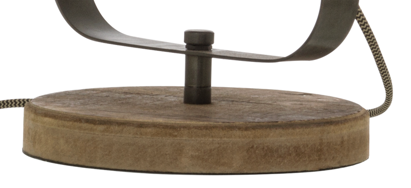 Alaska bord/vegglampe - Jerngrå/tre-Bordlamper-Aneta Lighting-68904-94-Lightup.no