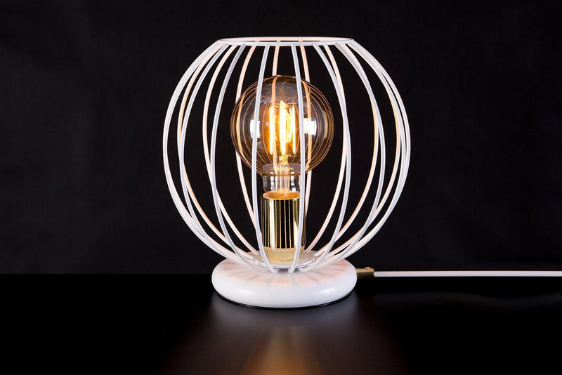 Albio bordlampe - Hvit/Gullfarget-Bordlamper-Emibig-145/LN1-Lightup.no