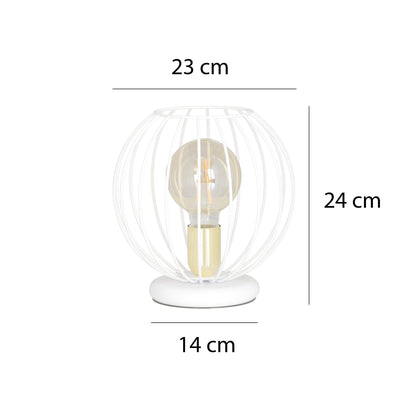 Albio bordlampe - Hvit/Gullfarget-Bordlamper-Emibig-145/LN1-Lightup.no
