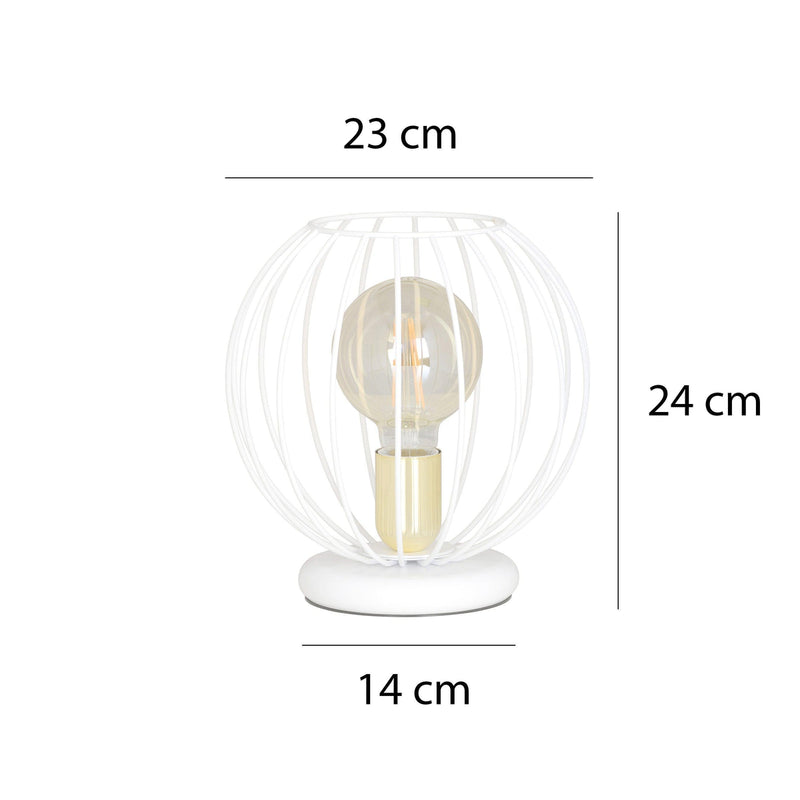 Albio bordlampe - Hvit/Gullfarget-Bordlamper-Emibig-145/LN1-Lightup.no