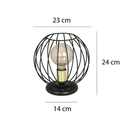 Albio bordlampe - Svart/Gullfarget-Bordlamper-Emibig-144/LN1-Lightup.no