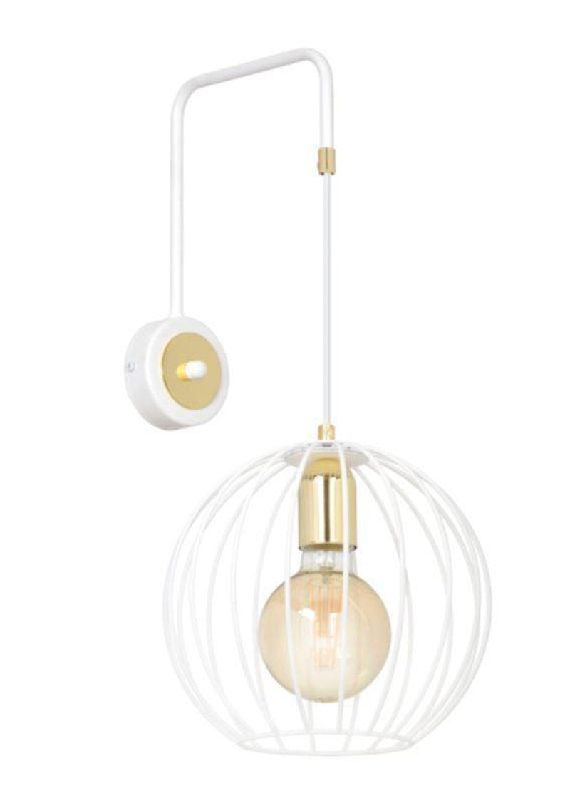 Albio vegglampe - Hvit/Gullfarget-Vegglamper-Emibig-145/K1-Lightup.no