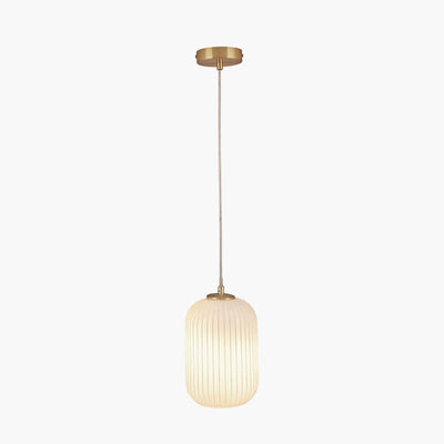 Alessia takpendel 15 cm ribbet glass - Opal/Messingfarget-Takpendler-Pacific Lifestyle-35-337-Lightup.no