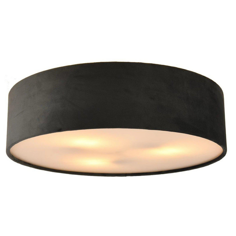 Alexandra taklampe 45cm 3 lys velour - Svart-Taklamper-Scanlight-169143-Lightup.no
