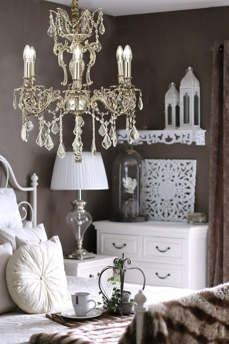Allington K5 krystall lysekrone 6 lys-Lysekroner-Aneta Lighting-15576-26-Lightup.no