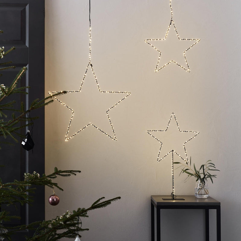 Alpha stjerne med lys bordlampe - Svart-Julebelysning dekor og pynt-Marksløjd-705823-Lightup.no