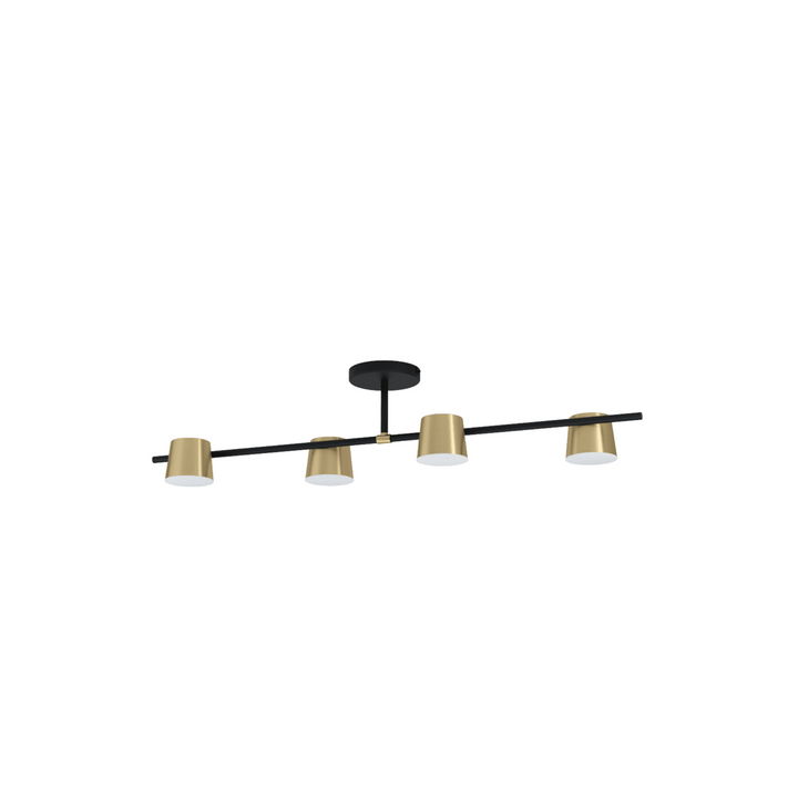 Altamira taklampe 4 lys - Svart/Messing-Taklamper-Eglo-Svart / Messing-39984-Lightup.no