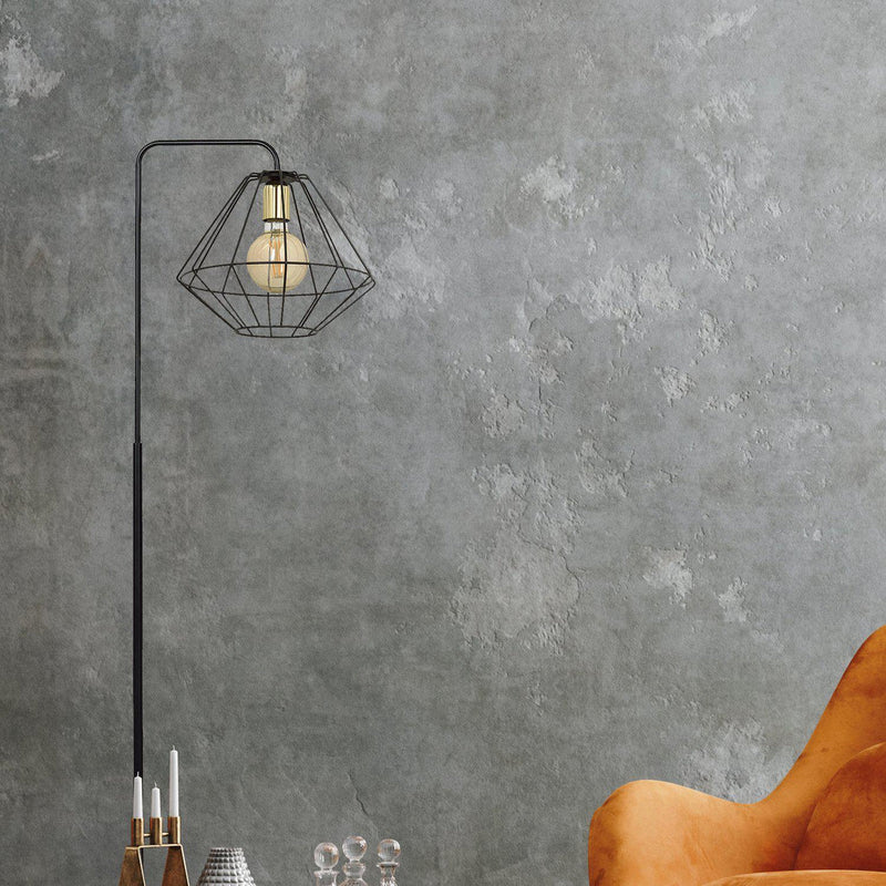 Alteo gulvlampe - Svart/Gullfarget-Gulvlamper-Emibig-225/LP1-Lightup.no