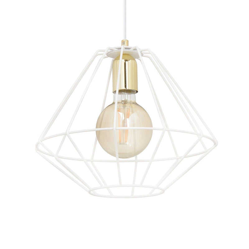 Alteo takpendel 1 lys - Hvit/Gullfarget-Takpendler-Emibig-226/1-Lightup.no