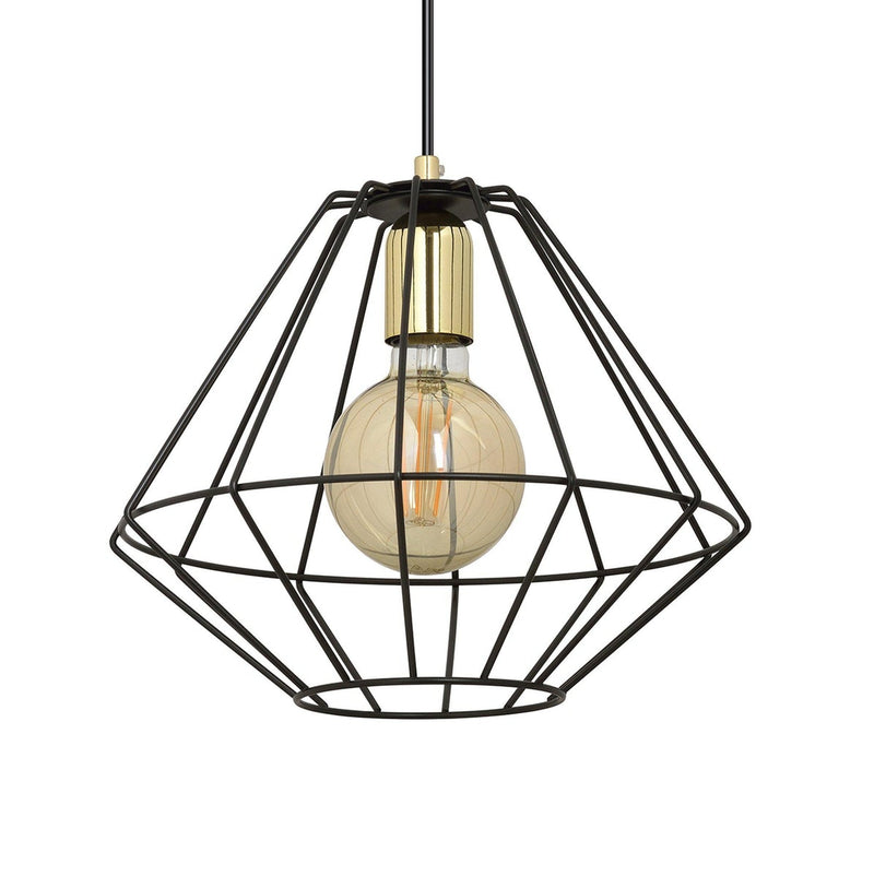 Alteo takpendel 1 lys - Svart/Gullfarget-Takpendler-Emibig-225/1-Lightup.no
