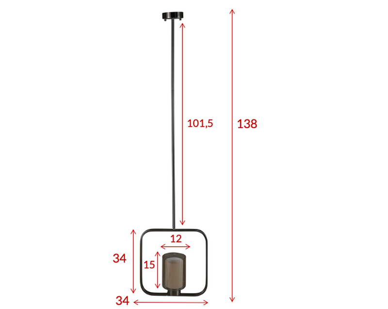Aludra takpendel 34 cm - Sølvfarget-Takpendler-Venture Home-15512-805-Lightup.no