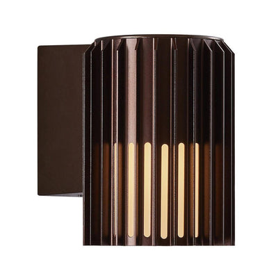 Aludra vegglampe utendørs IP54 - Metallisk brun-Utebelysning vegg opp og ned-Nordlux-2118011061-Lightup.no