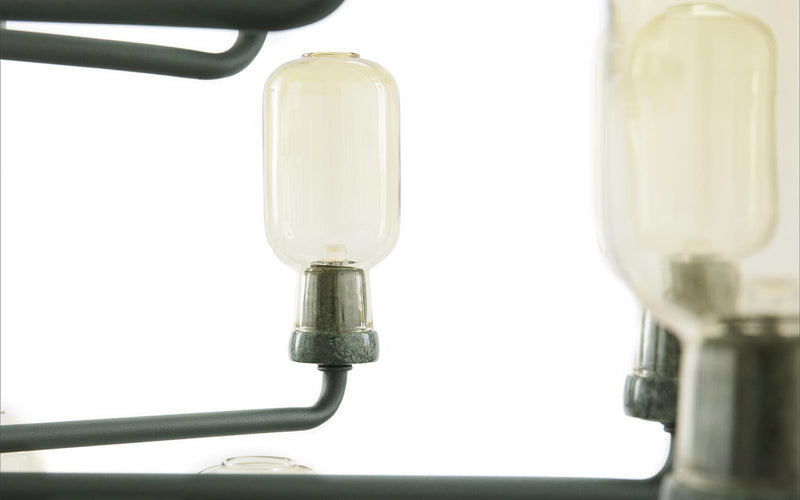 Amp Chandelier Large - Gold/Green-Takpendler-Normann Copenhagen-502080-Lightup.no