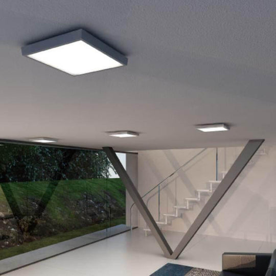 Ancha square tak/vegg utendørs IP54 30W - Mørk grå-Utebelysning taklampe-Norlux-Grå-2355-110-7-Lightup.no
