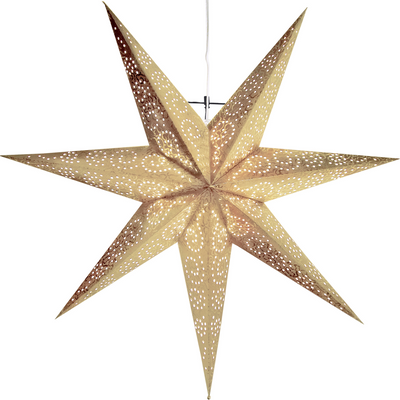 Antikk adventsstjerne 60cm- Gull-Julebelysning adventstjerne-Star Trading-236-70-Lightup.no