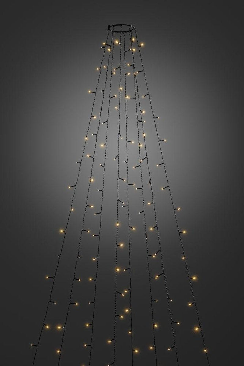 Appstyrt juletreslynge 560 lys 8x5,6 meter - Amber led-Julebelysning juletrelys ute-Konstsmide-6522-870-Lightup.no
