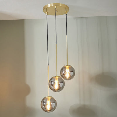Arabella takpendel 3-lys - Røyk/Messingfarget-Takpendler-Pacific Lifestyle-35-380-Lightup.no