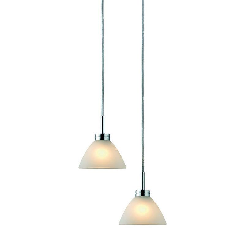 Arc pendel sett - Opal glas/krom-Takpendler-Halo Designs-5705639730421-Lightup.no