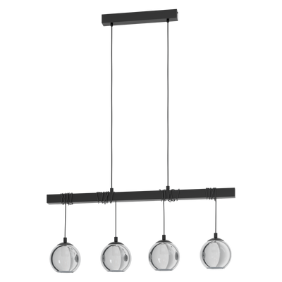 Argallo takpendel - Svart/Røykfarget-Takpendler-Eglo-39761-Lightup.no