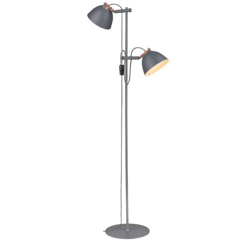 Århus gulvlampe 2 lys - Grå-Gulvlamper-Halo Designs-5705639738243-Lightup.no