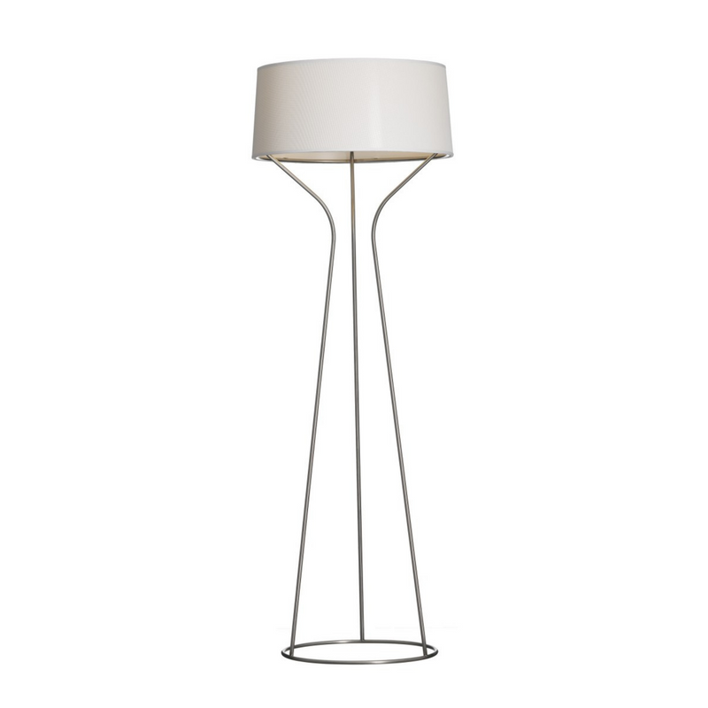 Aria gulvlampe - Hvit/Rustfritt stål-Gulvlamper-Örsjö-39038-76-030-Lightup.no