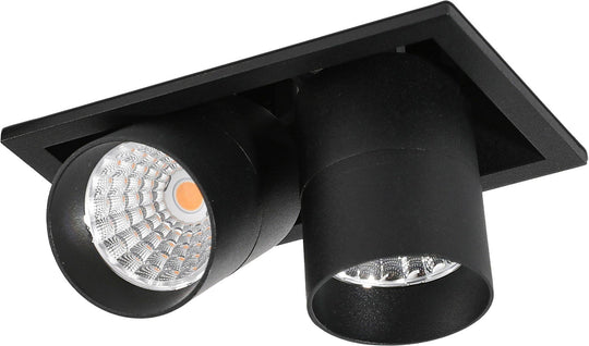 Aria mini flex K2 downlight justerbar 2x5W 2700K RA90 Dimbar med driver-Taklamper-NorDesign-Svart-192052705+427900012+323918233v2-Lightup.no