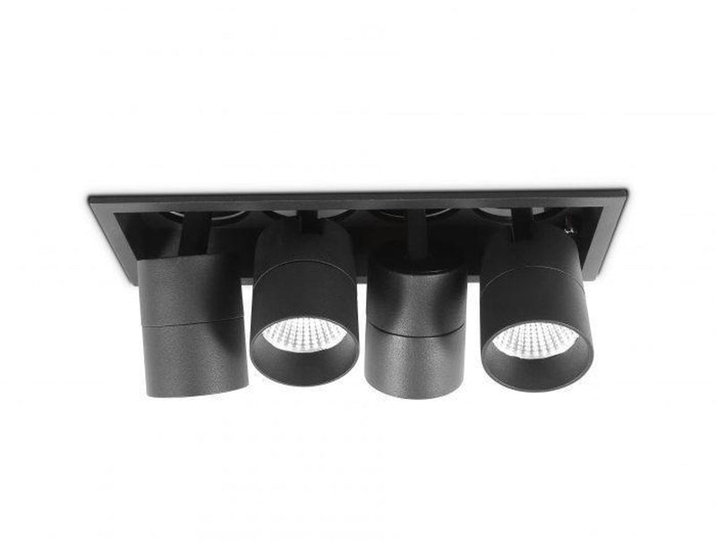 Aria mini flex K4 downlight justerbar 4x5W 3000K RA90 Dimbar - Svart-Taklamper-NorDesign-194053005+427900012+323918233v2-Lightup.no