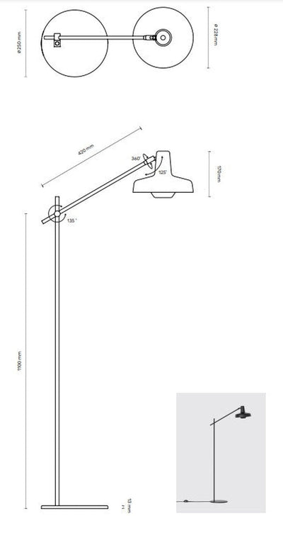 Arigato gulvlampe enkel - Hvit-Gulvlamper-Grupa-LF-AR-FP-W-Lightup.no