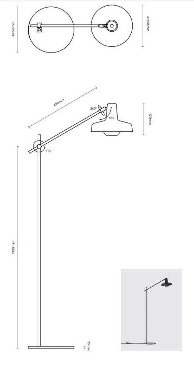 Arigato gulvlampe enkel - Hvit-Gulvlamper-Grupa-LF-AR-FP-W-Lightup.no