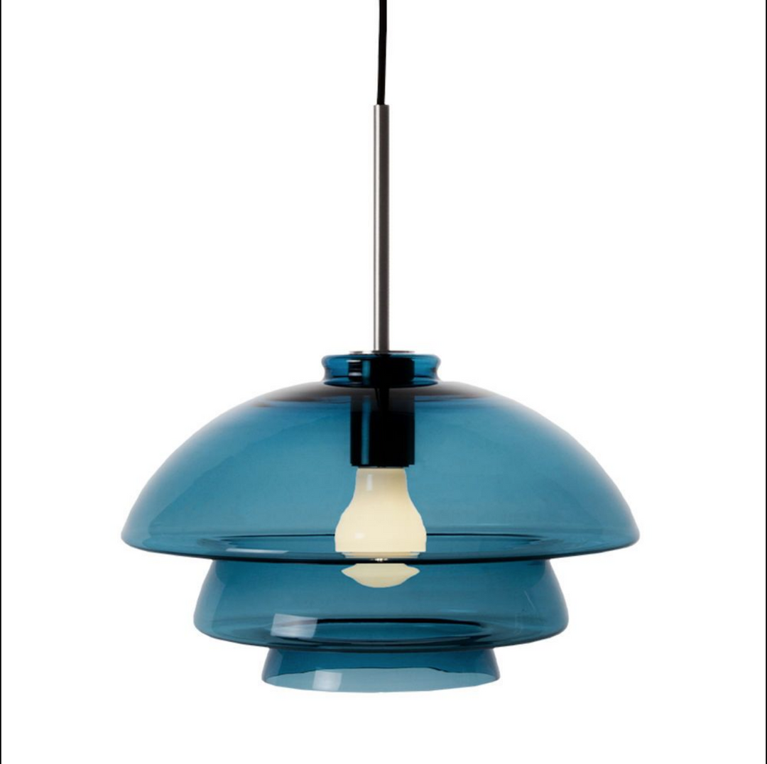 Arkivlampe 4006 Large - Blå - Stål-Takpendler-Hadeland Glassverk-Blå / Stål-Hak__HG340-4006-1003-Stål-Lightup.no