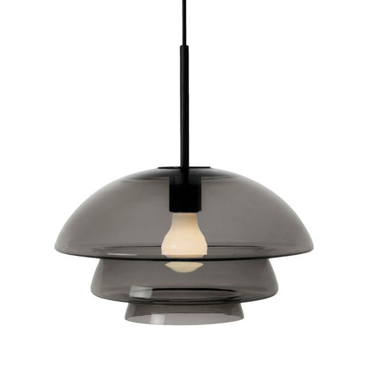 Arkivlampe 4006 Large - Grå - Matt Sort-Takpendler-Hadeland Glassverk-Grå-Hak__HG340-4006-2233-Matt-Sort-Lightup.no