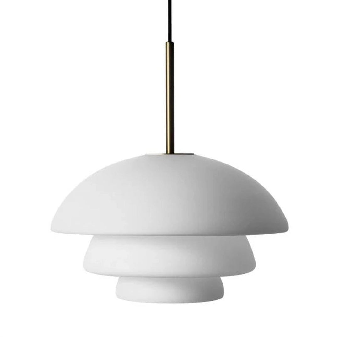 Arkivlampe 4006 Large - Matt Hvit - Messing-Takpendler-Hadeland Glassverk-Matt Hvit / Messing-Hak__340-4006-1015-messing-Lightup.no