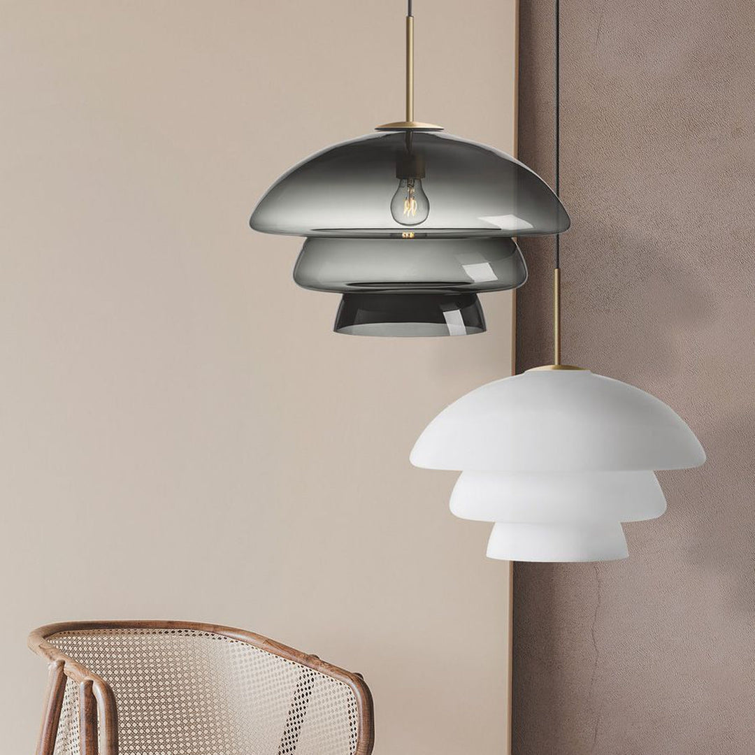 Arkivlampe 4006 Large - Matt Hvit - Messing-Takpendler-Hadeland Glassverk-Matt Hvit / Messing-Hak__340-4006-1015-messing-Lightup.no