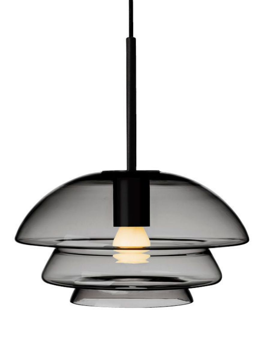 Arkivlampe 4006 Small - Grå - Matt Sort-Takpendler-Hadeland Glassverk-Grå-Hak__280-4006-2233-Matt-Sort-Lightup.no