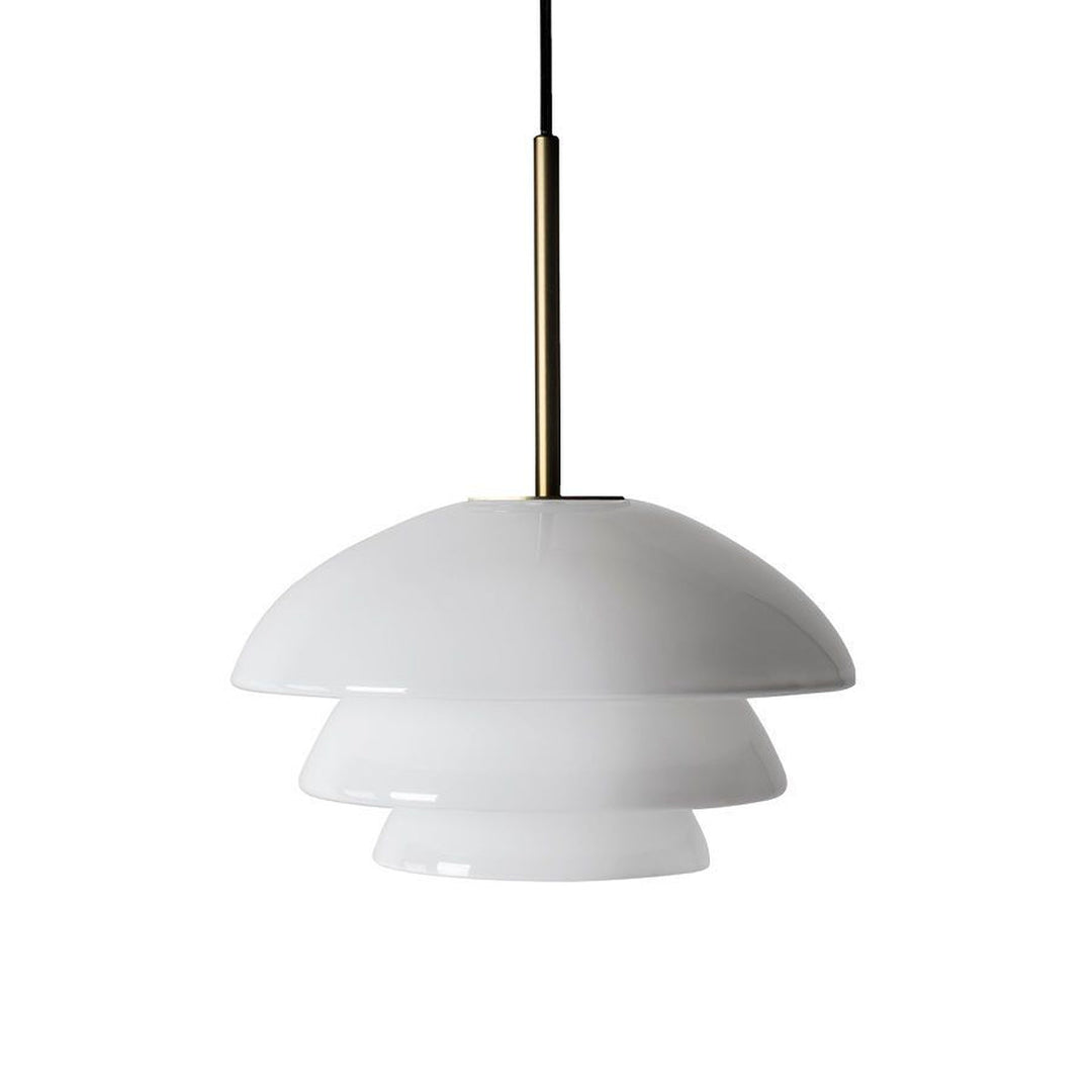 Arkivlampe 4006 Small - Hvit - Matt Messing-Takpendler-Hadeland Glassverk-Opal / Matt messing-Hak__HG280-4006-1010-Matt-Messing-Lightup.no